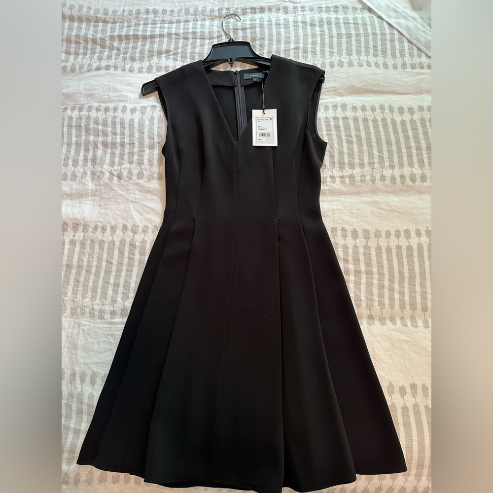 Black Fit and Flare Theory Dress, New With Tags, Size 2